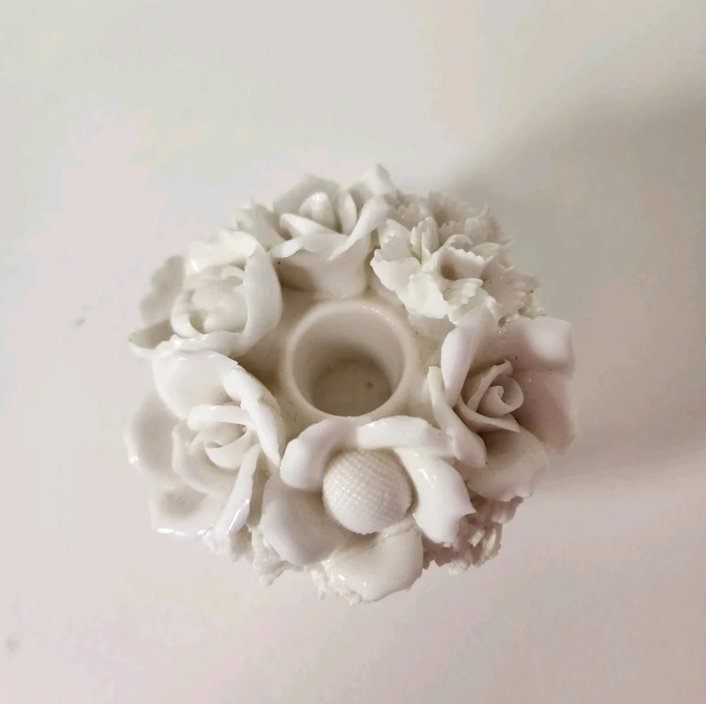 Vintage •‎ Floral Taper Candle Holder